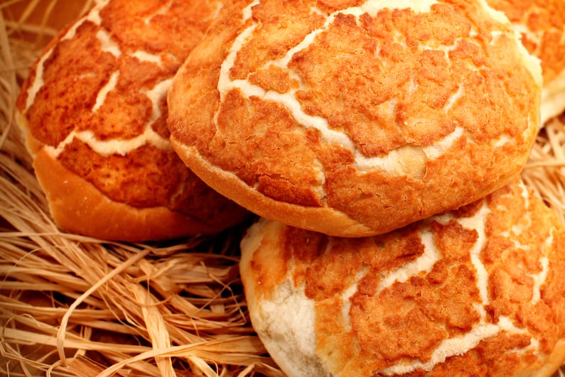 Tiger Rolls Bread on the dried straw