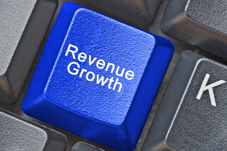 Revenue Growth on keyboard