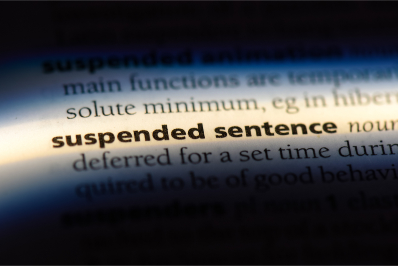 dictionary definition of suspended sentence