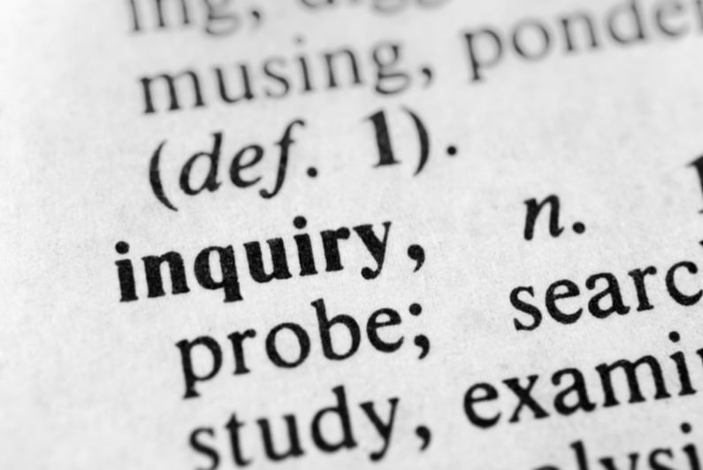 "inquiry" in the dictionary