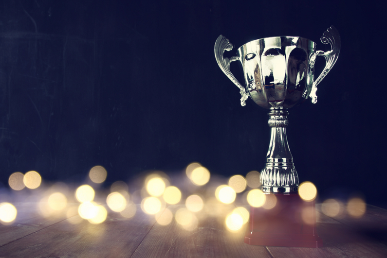 trophy-on-wooden-table