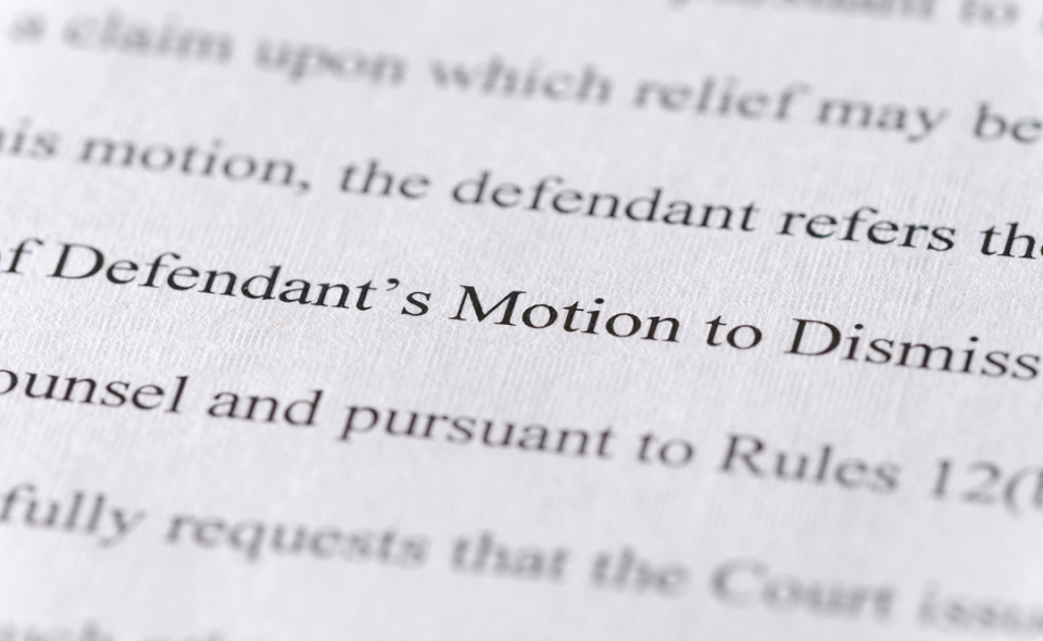 motion to dismiss text