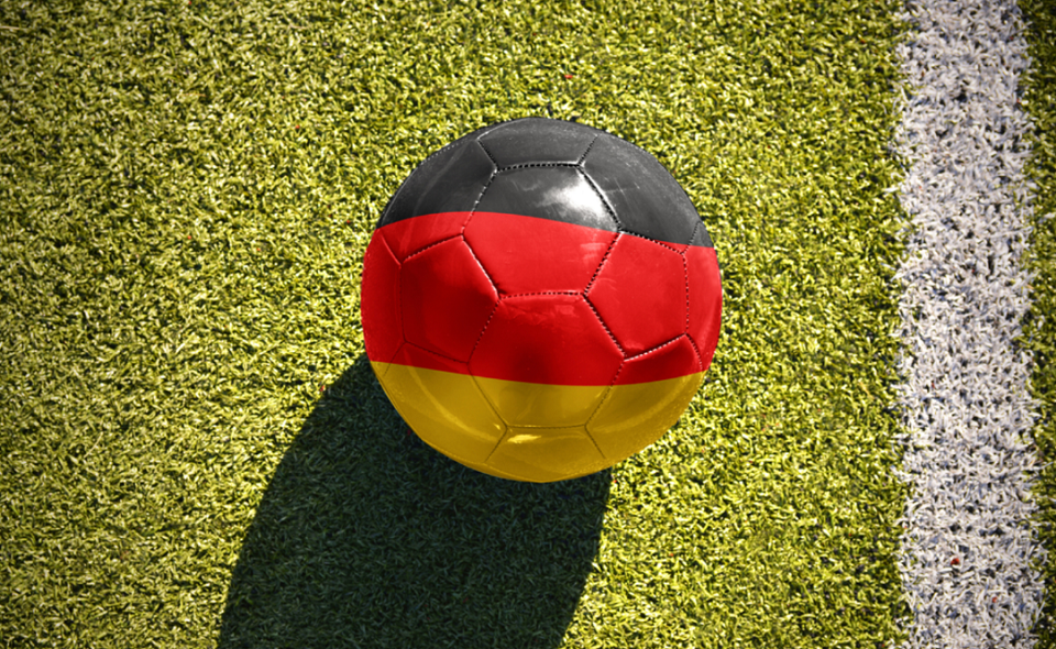 soccer ball with the national flag of Germany