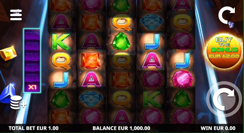 Diamond Blast Zone slot reels by Leander Games