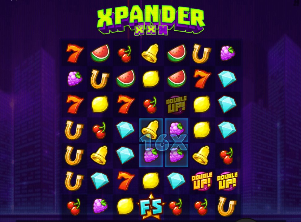 Xpander slot reels by Hacksaw Gaming