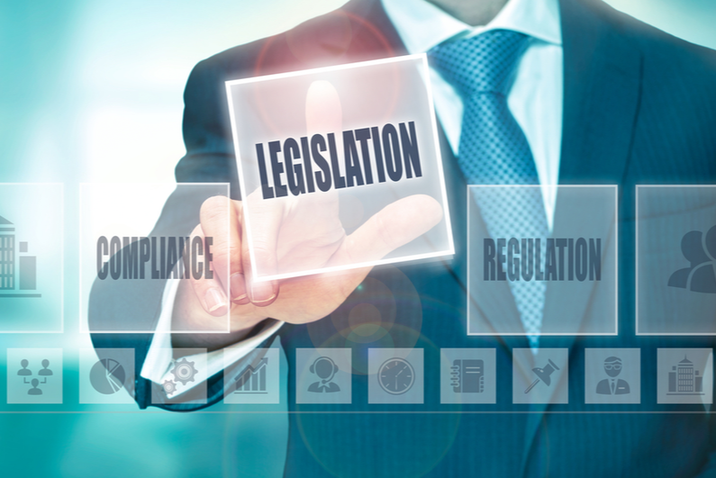 Businessman with legislation image